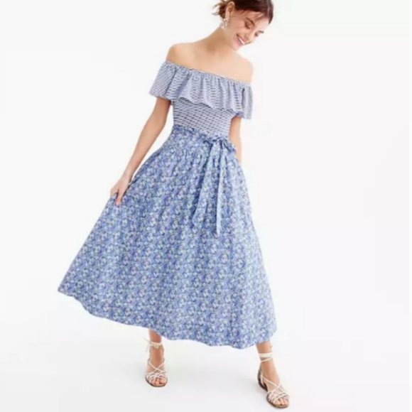 J. Crew Dresses & Skirts - J. Crew Midi Skirt in Liberty Delilah Floral
